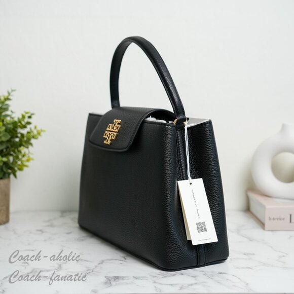 NWT Tory Burch Thea Large Bucket Bag Leather Shoulder Bag in Black - Picture 4 of 10